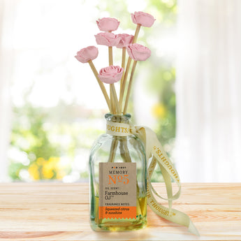 Mini Ceramic Floral Diffuser | Blush Rose