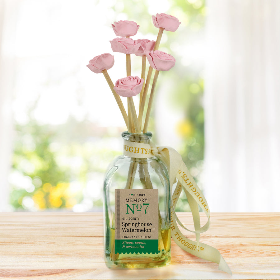 Mini Ceramic Floral Diffuser | Blush Rose