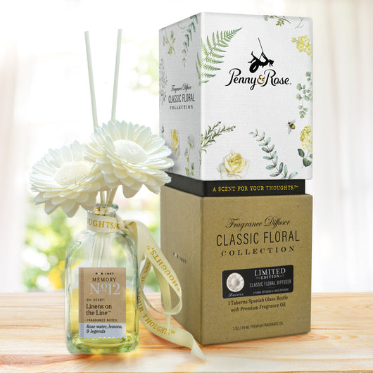 Daisy Diffuser Penny & Rose Home Fragrances | Classic Daisy Oil Diffuser | Scent: