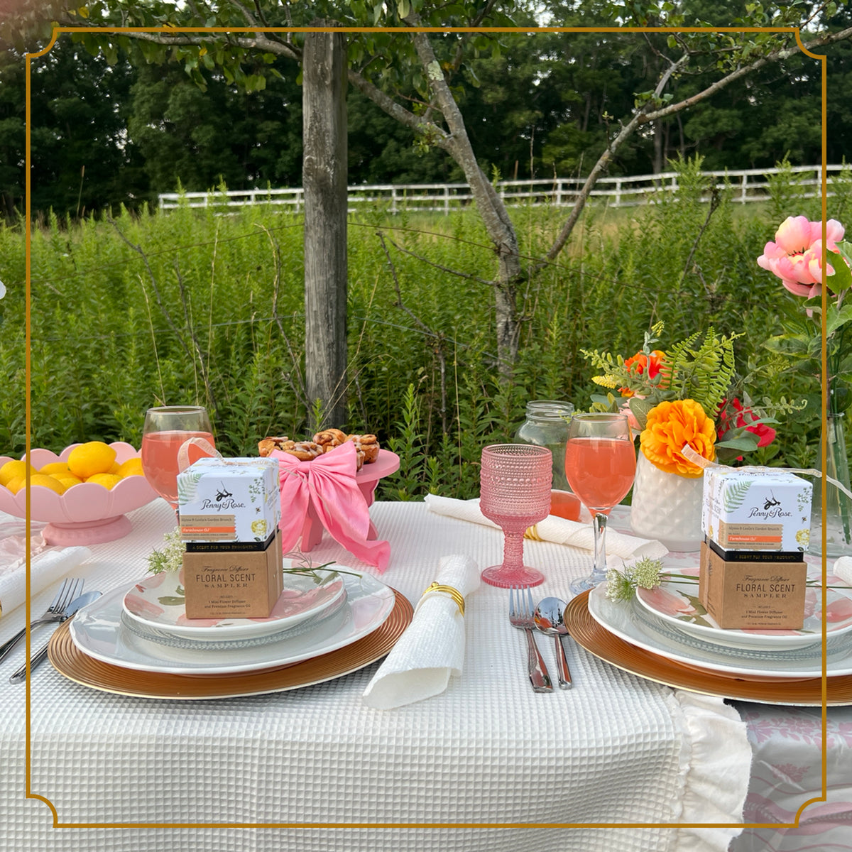 Custom Penny and Rose event favors