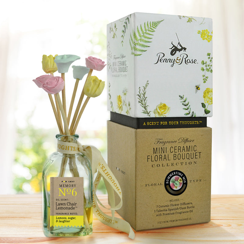 Mini Ceramic Floral Diffuser | Summertime Mix