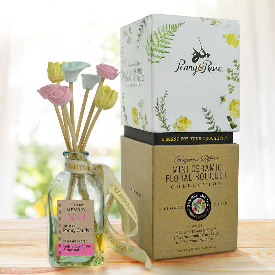 Mini Ceramic Floral Diffuser | Summertime Mix