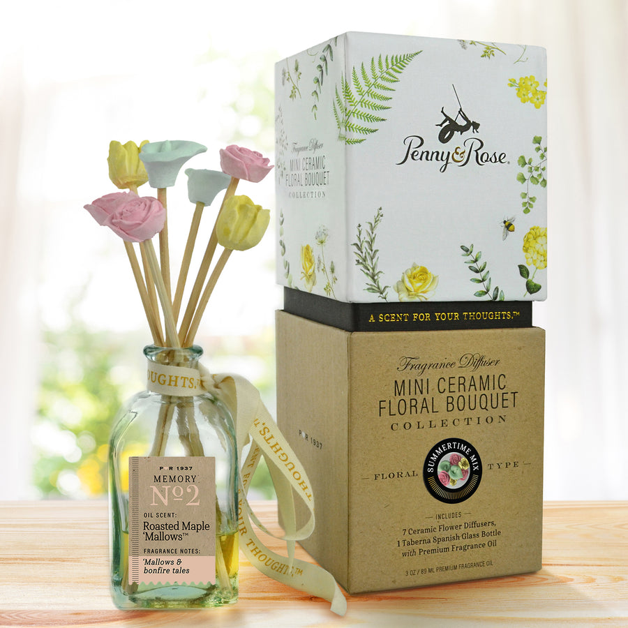 Mini Ceramic Floral Diffuser | Summertime Mix