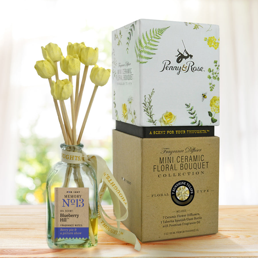 Mini Ceramic Floral Diffuser | Sunshine Tulip