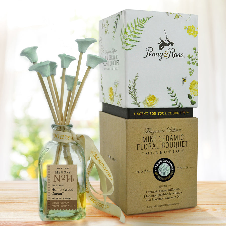 Mini Ceramic Floral Diffuser | Spring Calla Lily