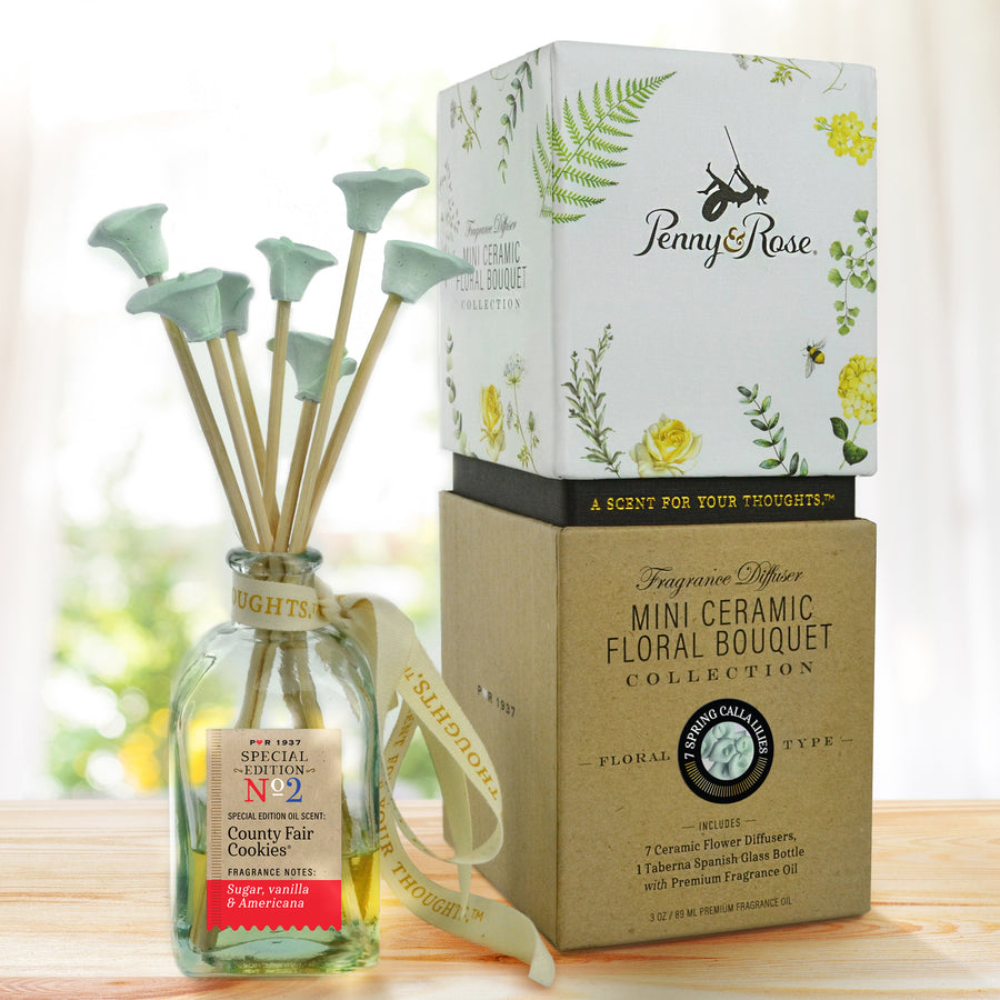 Mini Ceramic Floral Diffuser | Spring Calla Lily