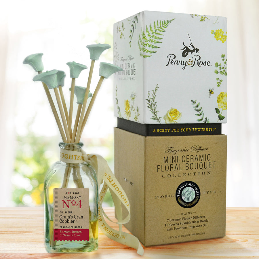 Mini Ceramic Floral Diffuser | Spring Calla Lily