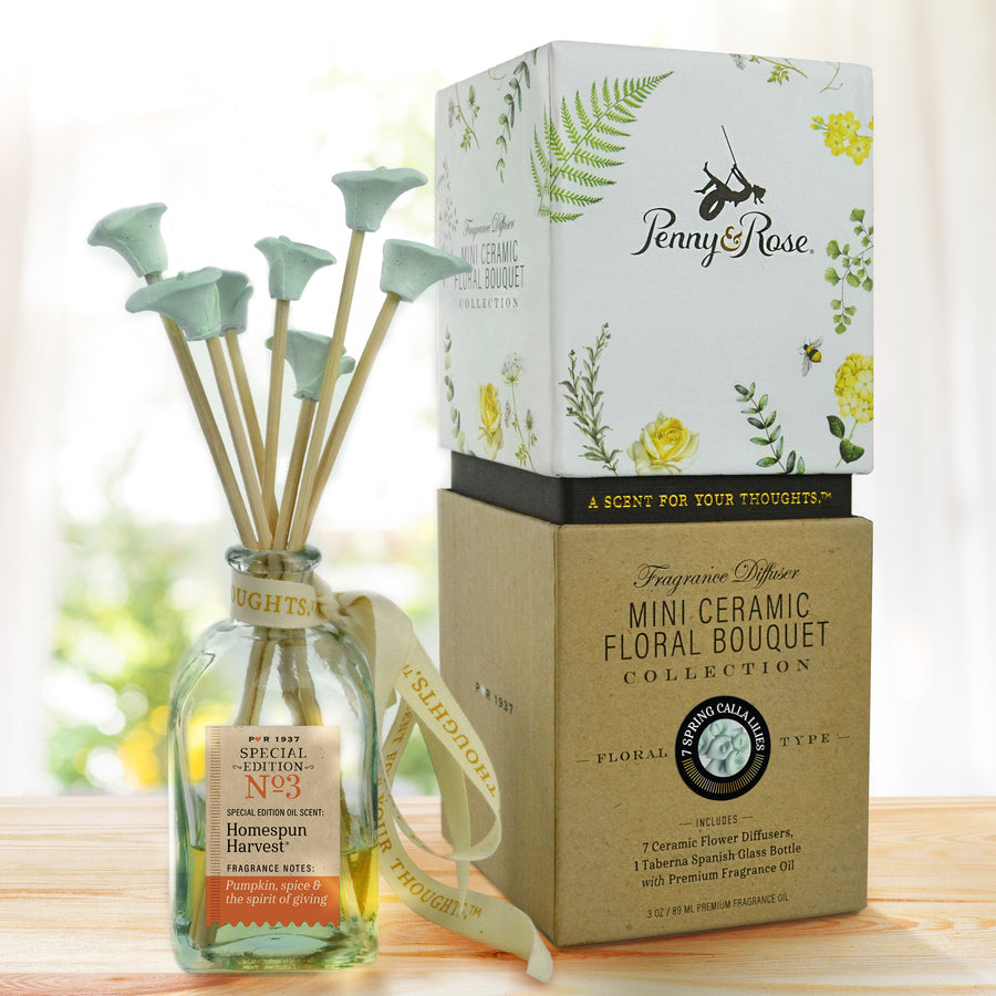Mini Ceramic Floral Diffuser | Spring Calla Lily
