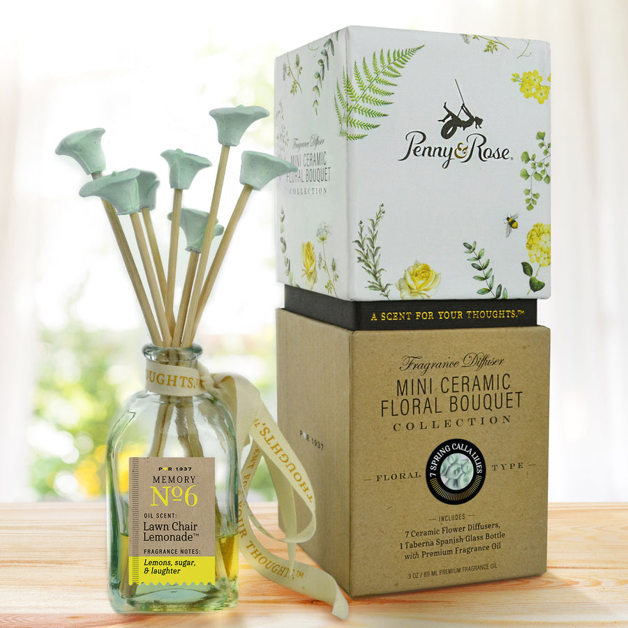 Mini Ceramic Floral Diffuser | Spring Calla Lily