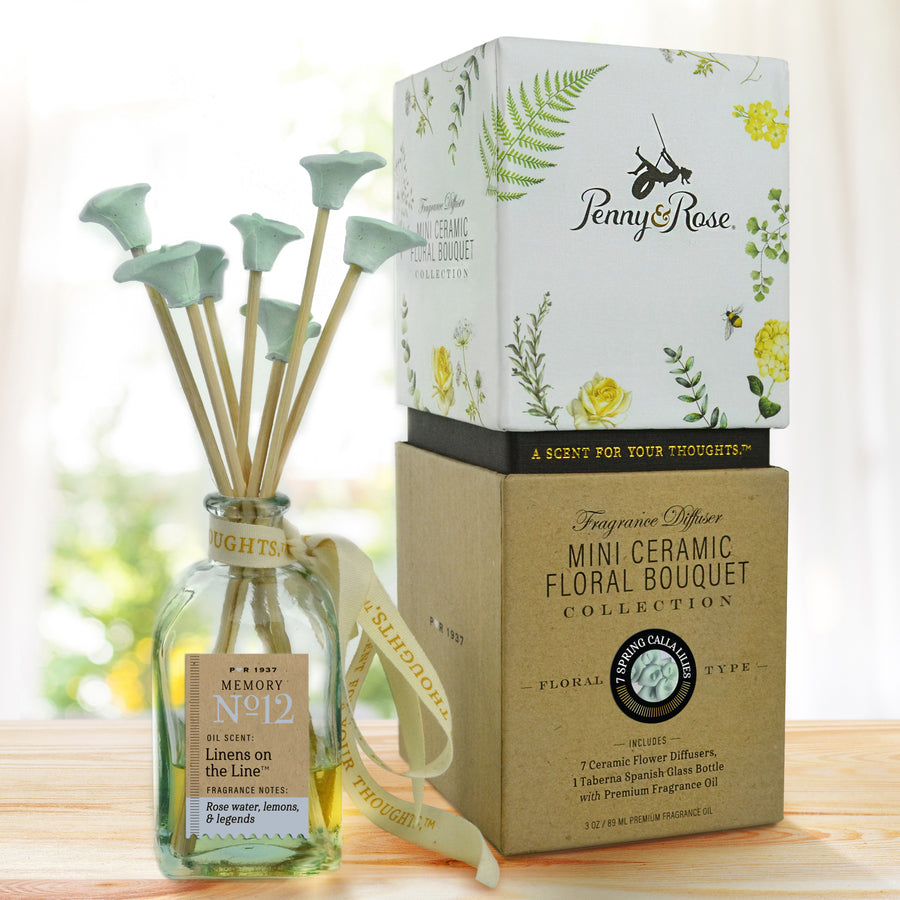 Mini Ceramic Floral Diffuser | Spring Calla Lily