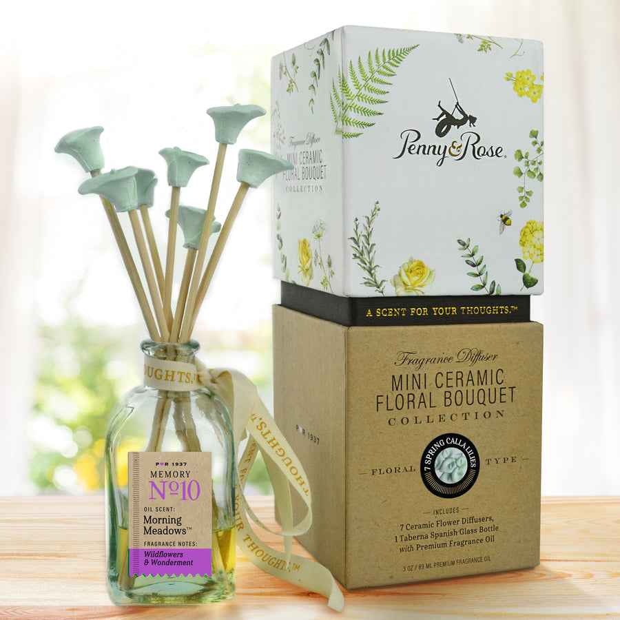 Mini Ceramic Floral Diffuser | Spring Calla Lily