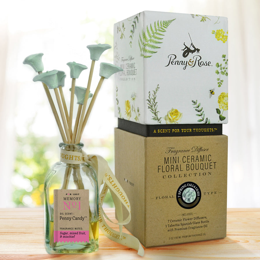 Mini Ceramic Floral Diffuser | Spring Calla Lily
