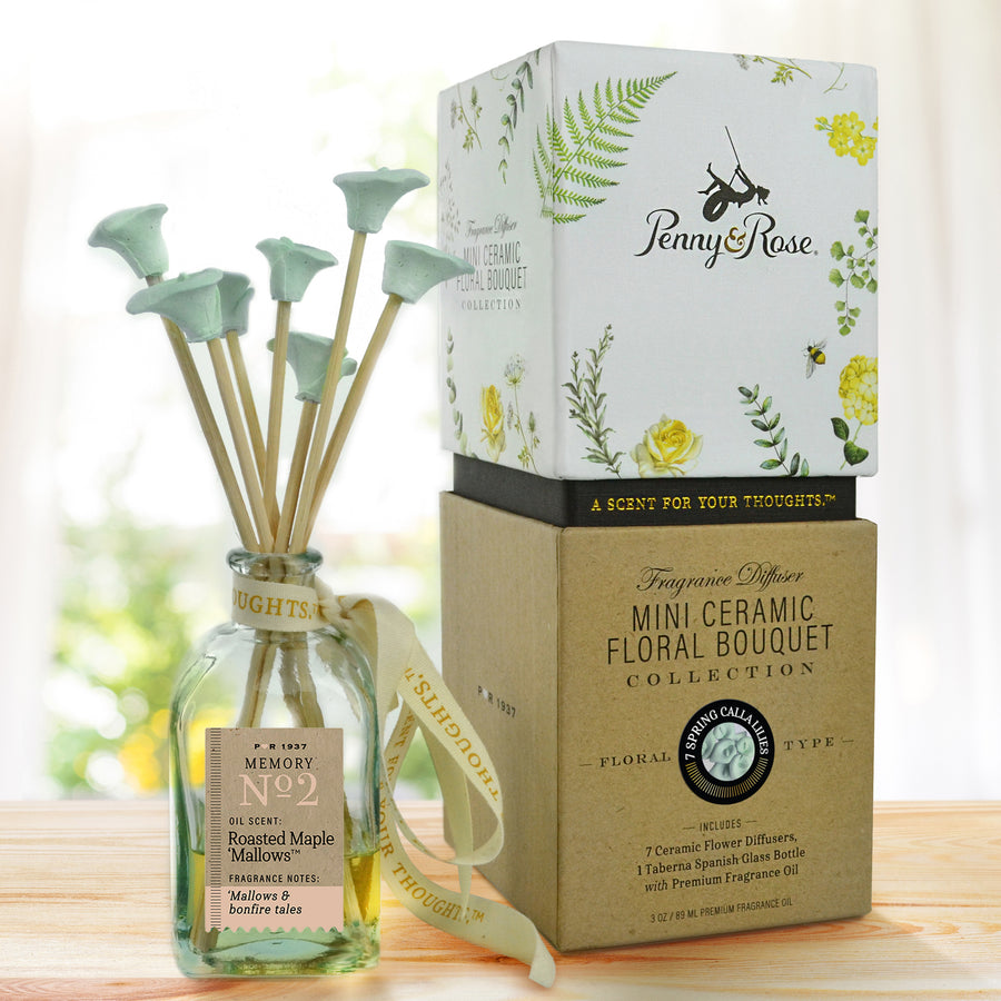 Mini Ceramic Floral Diffuser | Spring Calla Lily