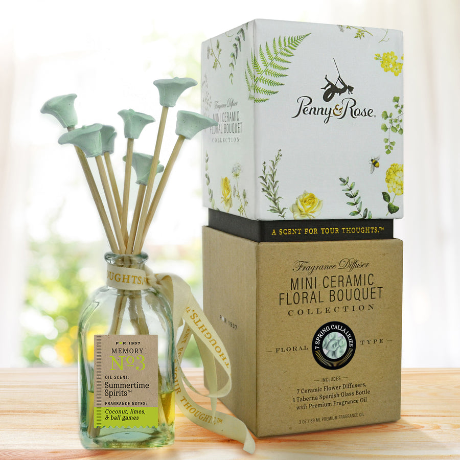 Mini Ceramic Floral Diffuser | Spring Calla Lily