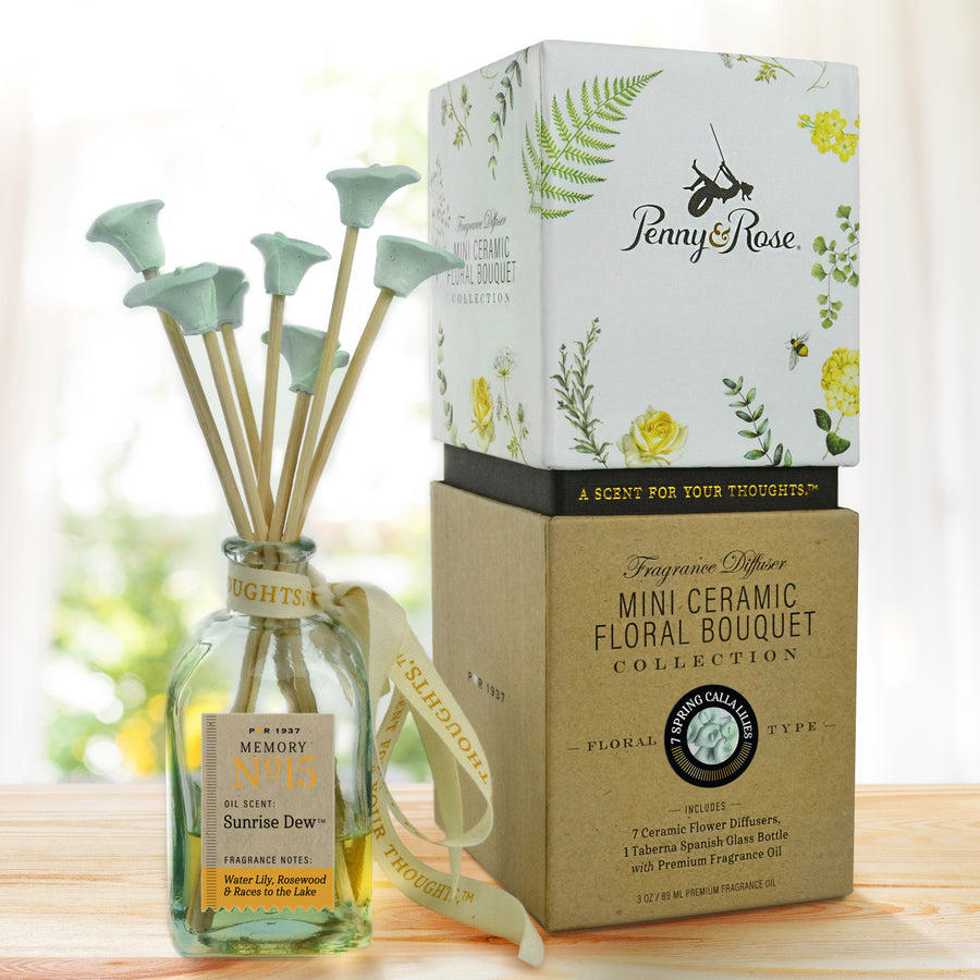Mini Ceramic Floral Diffuser | Spring Calla Lily