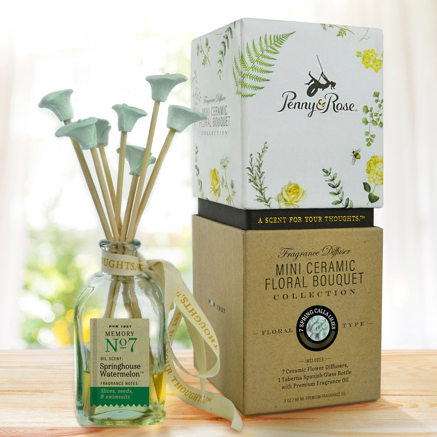 Mini Ceramic Floral Diffuser | Spring Calla Lily
