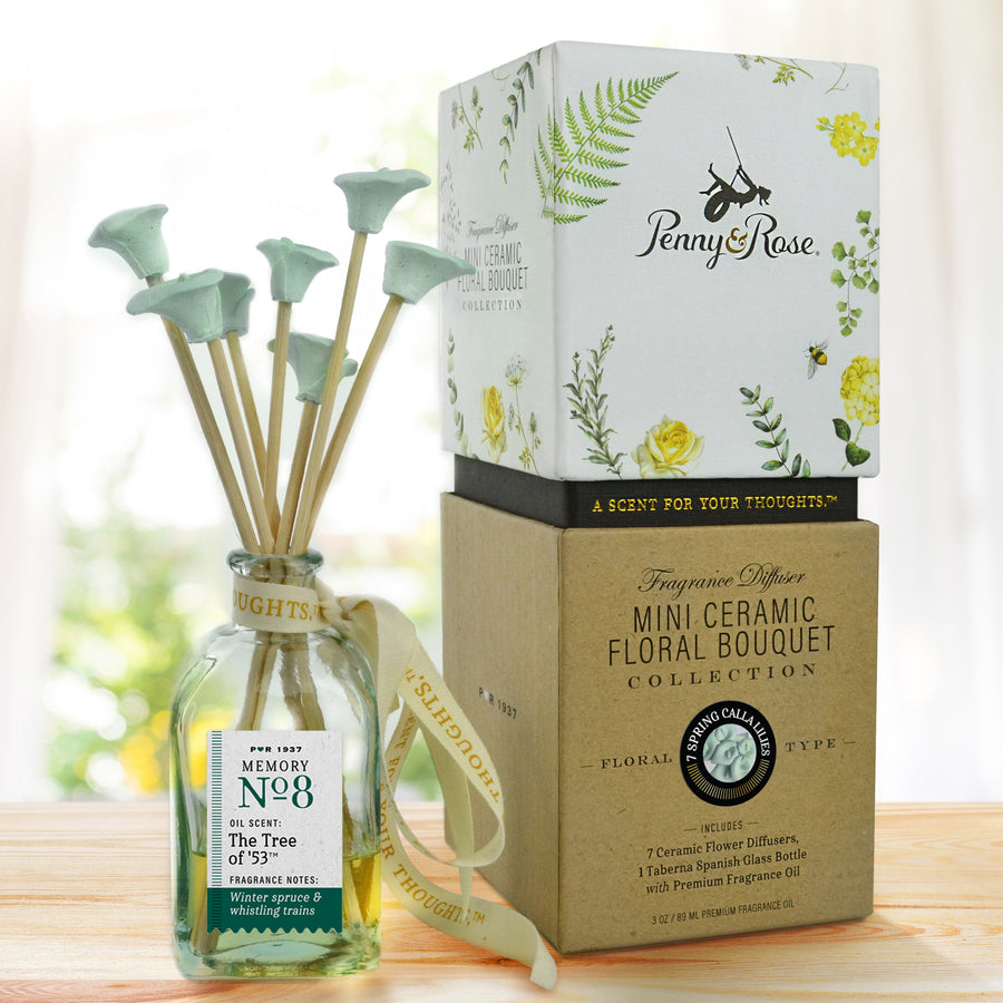 Mini Ceramic Floral Diffuser | Spring Calla Lily