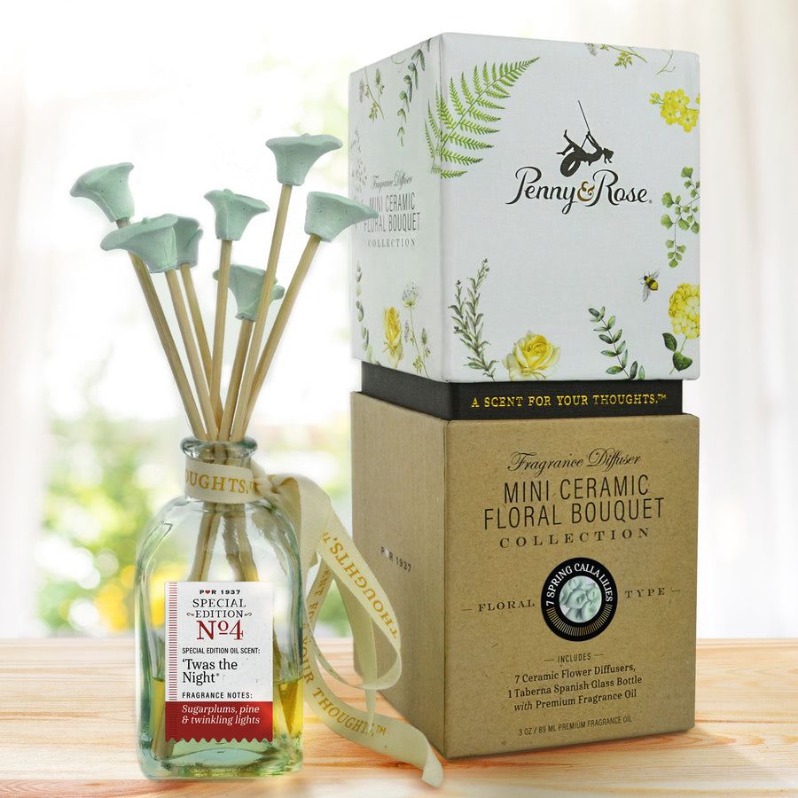 Mini Ceramic Floral Diffuser | Spring Calla Lily