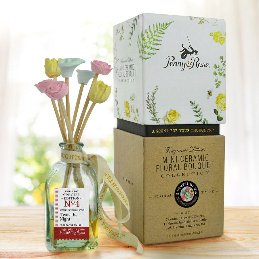 Mini Ceramic Floral Diffuser | Summertime Mix