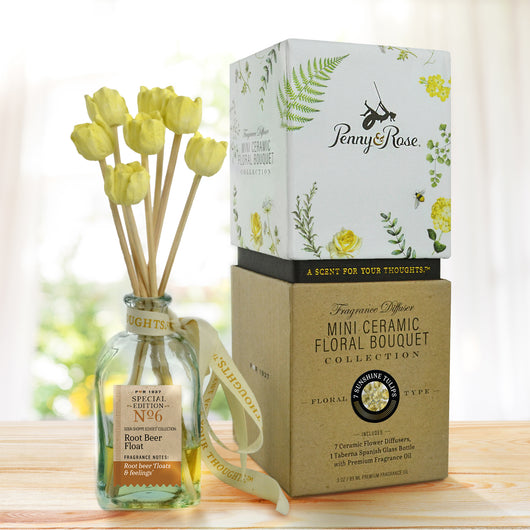Mini Ceramic Floral Diffuser | Sunshine Tulip