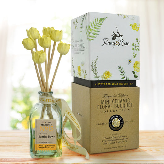 Mini Ceramic Floral Diffuser | Sunshine Tulip